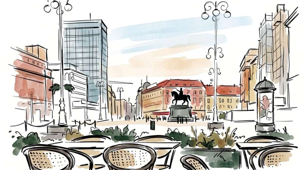Trg bana Jelačića Zagreb Gradska kavana